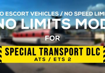 Мод No Limits for DLC Special Transport версия 1.3 (28.08.23) для American Truck Simulator (v1.45.x, - 1.48.x)