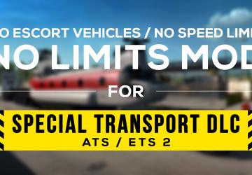 Мод No Limits for DLC Special Transport версия 1.1 для American Truck Simulator (v1.35.x, - 1.37.x)