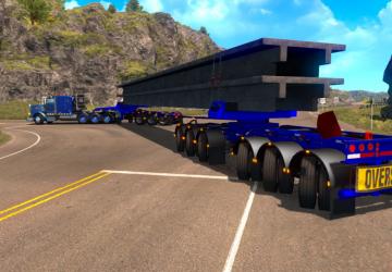 Мод Oversize Owned Dolly Trailer (9 axles with steer axles) v1.0 для American Truck Simulator (v1.32.x, - 1.34.x)