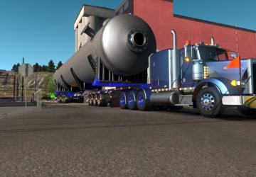 Мод Oversize Owned Dolly Trailer (9 axles with steer axles) v1.0 для American Truck Simulator (v1.32.x, - 1.34.x)