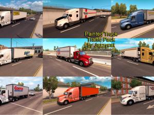 Мод Painted Truck Traffic Pack версия 1.1 для American Truck Simulator (v1.6.x, 1.28.x)