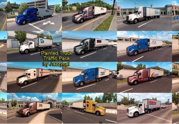 Мод Painted Truck Traffic Pack версия 1.4.1 для American Truck Simulator (v1.32.x, - 1.34.x)