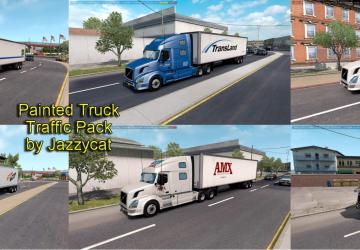 Мод Painted Truck Traffic Pack версия 1.5 для American Truck Simulator (v1.32.x, - 1.34.x)
