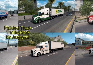 Мод Painted Truck Traffic Pack версия 1.6 для American Truck Simulator (v1.32.x, - 1.34.x)