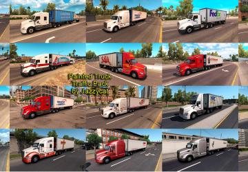 Мод Painted Truck Traffic Pack версия 1.6 для American Truck Simulator (v1.32.x, - 1.34.x)