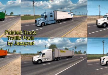 Мод Painted Truck Traffic Pack версия 1.8 для American Truck Simulator (v1.32.x, - 1.34.x)