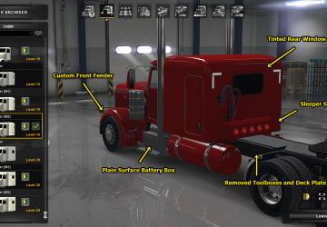 Мод Пак аксессуаров для Peterbilt 389 версия 1.0 для American Truck Simulator (v1.43.x)