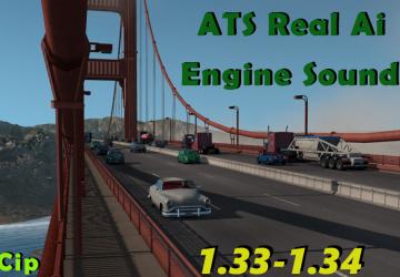 Мод Real Ai traffic engine sounds by Cip версия 2.13 для American Truck Simulator (v1.33.x, 1.34.x)