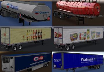 Мод Real Companies & Trailers Pack версия 1.6 для American Truck Simulator (v1.32.x, 1.33.x)