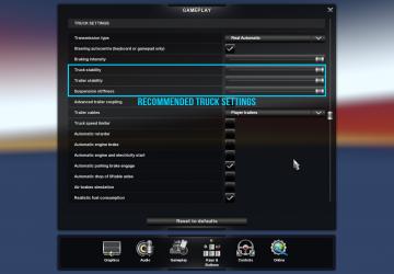 Мод Realistic Physics Mod версия 9.0.3 для American Truck Simulator (v1.47.x, 1.48.x)