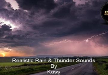 Мод Realistic Rain & Thunder Sounds версия 1.2 для American Truck Simulator (v1.35.x)