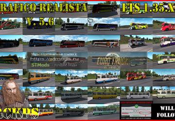 Мод Realistic traffic версия 1.0 для American Truck Simulator (v1.35.x)