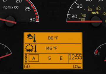 Мод Realistic Volvo VNL Dashboard Computer версия 1.0 для American Truck Simulator (v1.32.x, - 1.34.x)