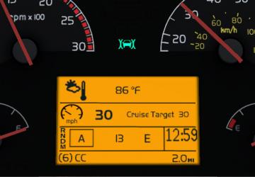 Мод Realistic Volvo VNL Dashboard Computer версия 1.0 для American Truck Simulator (v1.32.x, - 1.34.x)