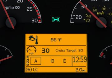 Мод Realistic Volvo VNL Dashboard Computer версия 1.4 для American Truck Simulator (v1.45.x)
