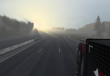 Мод Realistic Brutal Weather версия 5.2 для American Truck Simulator (v1.45.x)