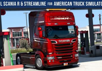 Мод Scania R & Streamline Modifications от RJL v1.2 для American Truck Simulator (v1.43.x)