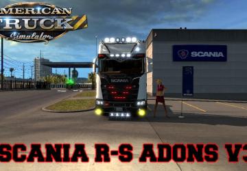 Мод Scania RS Adons версия 3.0 для American Truck Simulator (v1.32.x, - 1.34.x)