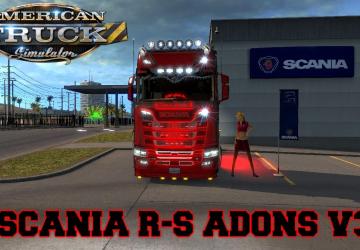 Мод Scania RS Adons версия 3.0 для American Truck Simulator (v1.32.x, - 1.34.x)
