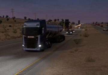 Мод Scania Trucks версия 1.8 для American Truck Simulator (v1.32.x)