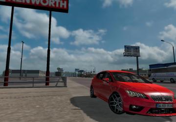 Мод Seat Leon версия 1.0 для American Truck Simulator (v1.32.x, 1.33.x)