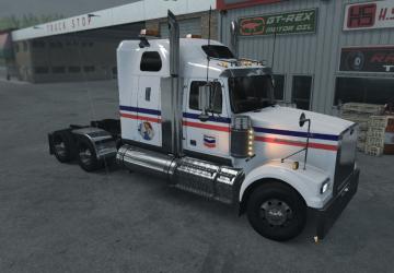 Мод Скин Chevron для Western Star 4900FA версия 1.0 для American Truck Simulator (v1.35.x, 1.36.x)