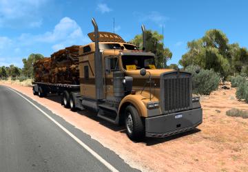 Мод Скин «TANAMI» для грузовика Kenworth W900B v1.0 для American Truck Simulator (v1.44-1.45)