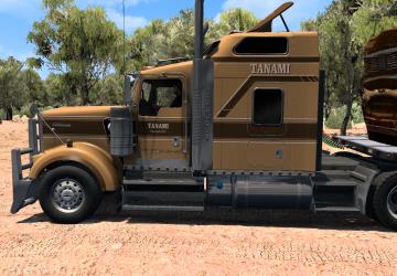 Мод Скин «TANAMI» для грузовика Kenworth W900B v1.0 для American Truck Simulator (v1.44-1.45)