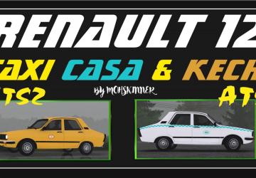 Мод Скинпак Taxi Casa & Kech для Renault 12 Toros v1.0 для American Truck Simulator (v1.37.x, 1.38.x)