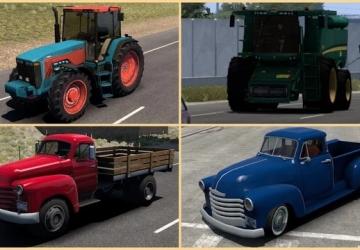 Мод Slow Traffic Vehicles версия 1.1 для American Truck Simulator (v1.50.x)