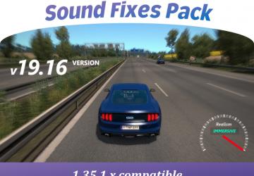 Мод Sound Fixes Pack версия 19.16 для American Truck Simulator (v1.35.x)