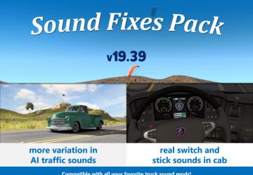 Мод Sound Fixes Pack версия 19.39 для American Truck Simulator (v1.36.x)