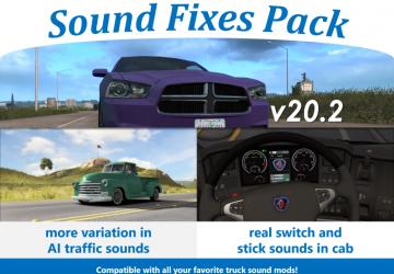 Мод Sound Fixes Pack версия 20.2 для American Truck Simulator (v1.36.x)