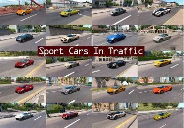 Мод Sport Cars Traffic Pack версия 2.1 для American Truck Simulator (v1.32.x)