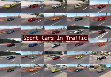 Мод Sport Cars Traffic Pack версия 2.4 для American Truck Simulator (v1.33.x)