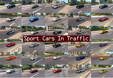 Мод Sport Cars Traffic Pack версия 3.0 для American Truck Simulator (v1.34.x)