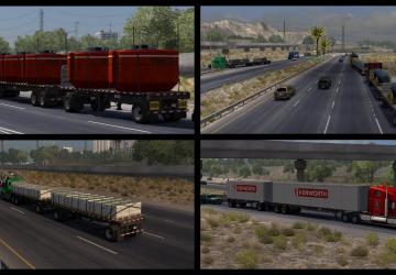 Мод Стандартные прицепы в трафик версия 1.0 для American Truck Simulator (v1.41.x)