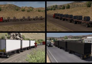 Мод Стандартные прицепы в трафик версия 1.0 для American Truck Simulator (v1.41.x)