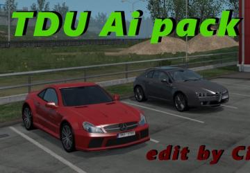 Мод TDU Traffic Pack + Sounds версия 1.2 для American Truck Simulator (v1.35.x, 1.36.x)
