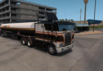 Мод Текстуры и интерьер для Kenworth k100 E версия 1.2 для American Truck Simulator (v1.38.x)