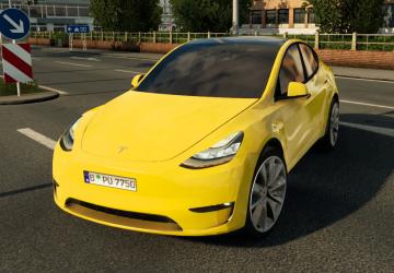 Мод Tesla Model Y 2021 версия 1.3 для American Truck Simulator (v1.50.x)