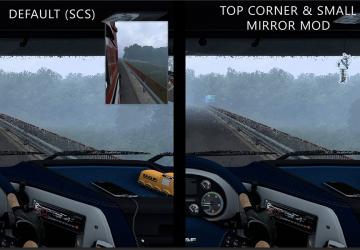 Мод Top Corner & Small Mirrors версия 1.9.1 для American Truck Simulator (v1.50.x, 1.51.x)