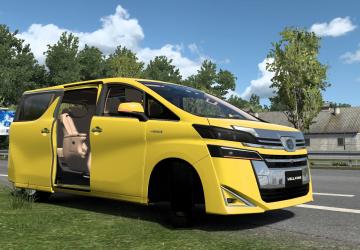 Мод Toyota Vellfier версия 1.0 для American Truck Simulator (v1.58.x, 1.59.x)