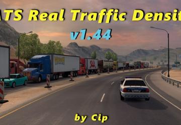 Мод Real Traffic Density версия 1.49 для American Truck Simulator (v1.49.x)
