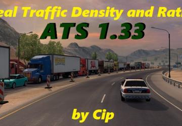 Мод Real Traffic Density версия 1.33a для American Truck Simulator (v1.33.x)