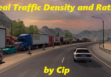 Мод Real Traffic Density версия 1.7 для American Truck Simulator (v1.32.x)