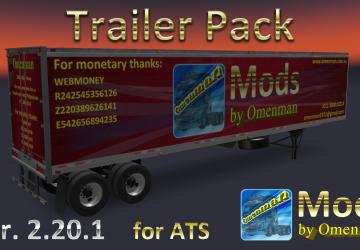 Мод Trailer Pack by Omenman версия 2.20.1 для American Truck Simulator (v1.32.x, 1.33.x)