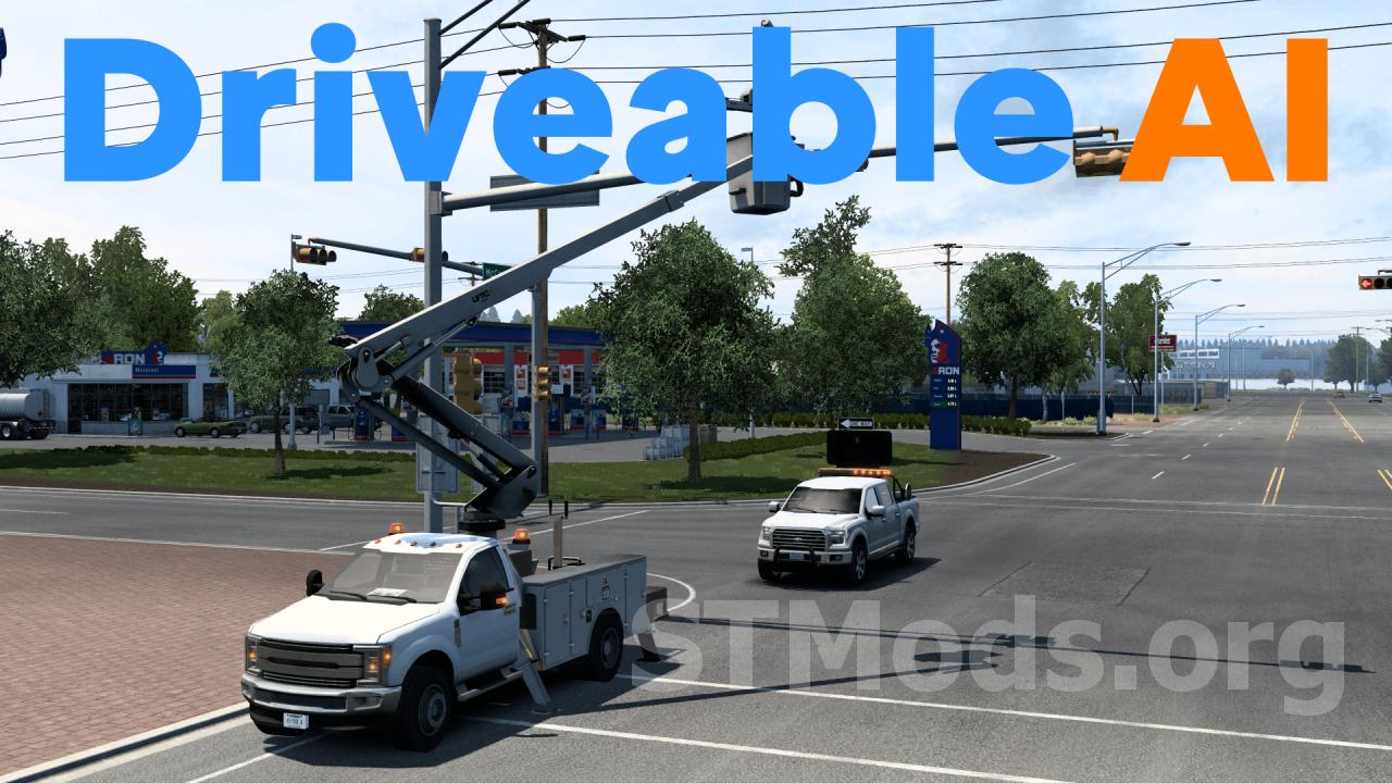 Скачать мод Управляемые машины трафика версия 1.4 для American Truck  Simulator (v1.48.x)