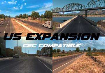 Карту US Expansion (C2C Compatible) версия 2.4 для American Truck Simulator (v1.32.x)