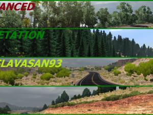 Мод Усовершенствованная растительность версия 1.0 для American Truck Simulator (v1.0.x, - 1.29.x)